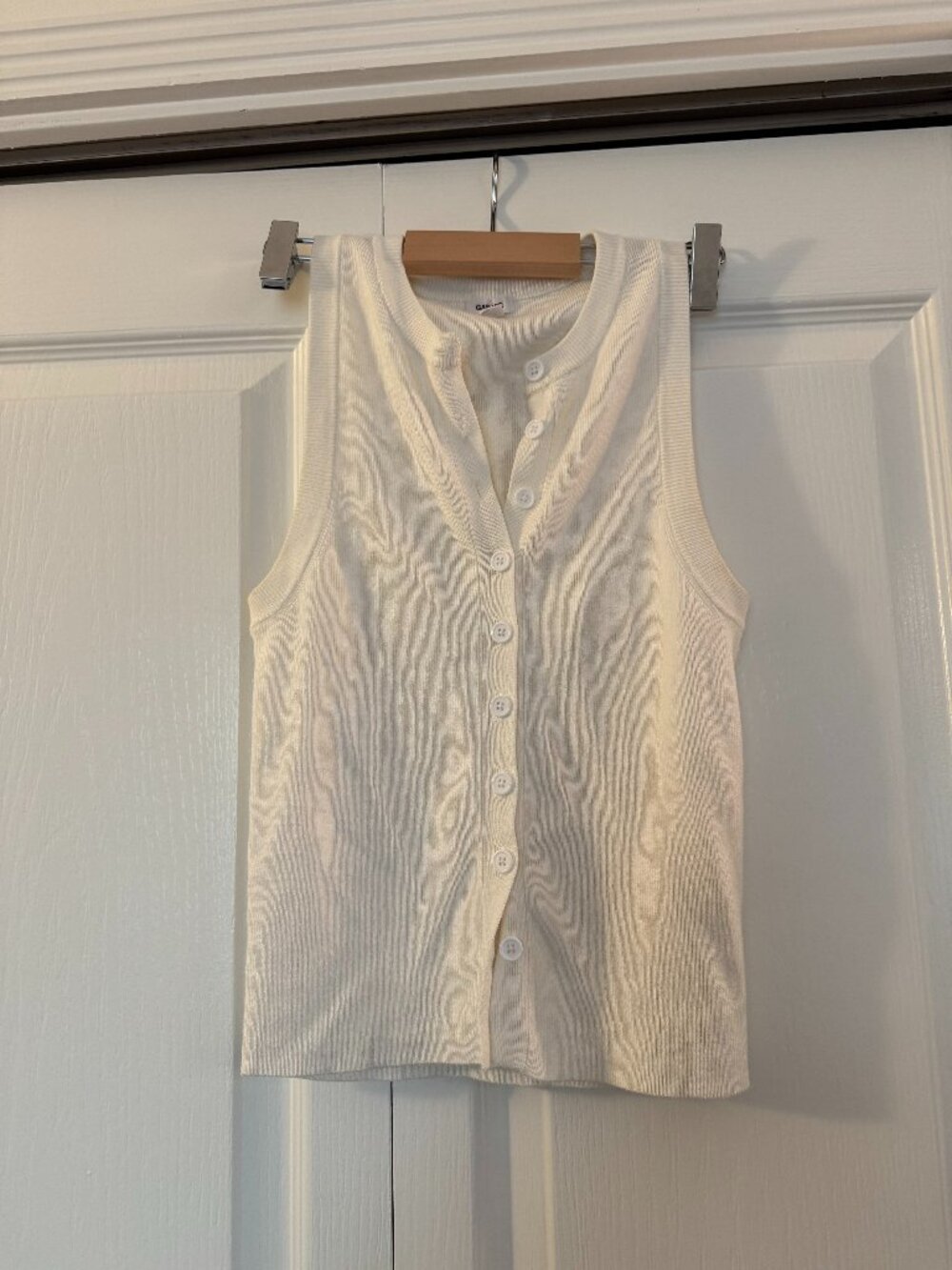 White Button Up Tank